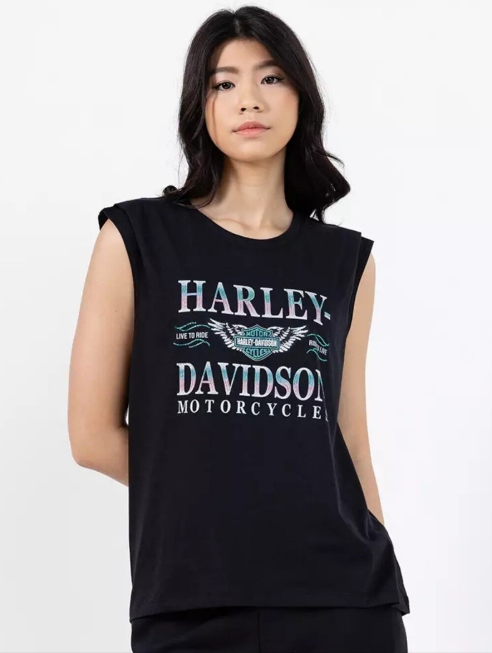 Harley-Davidson Ombre Bling Sleeveless Tee, NWOT
